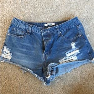 Denim shorts